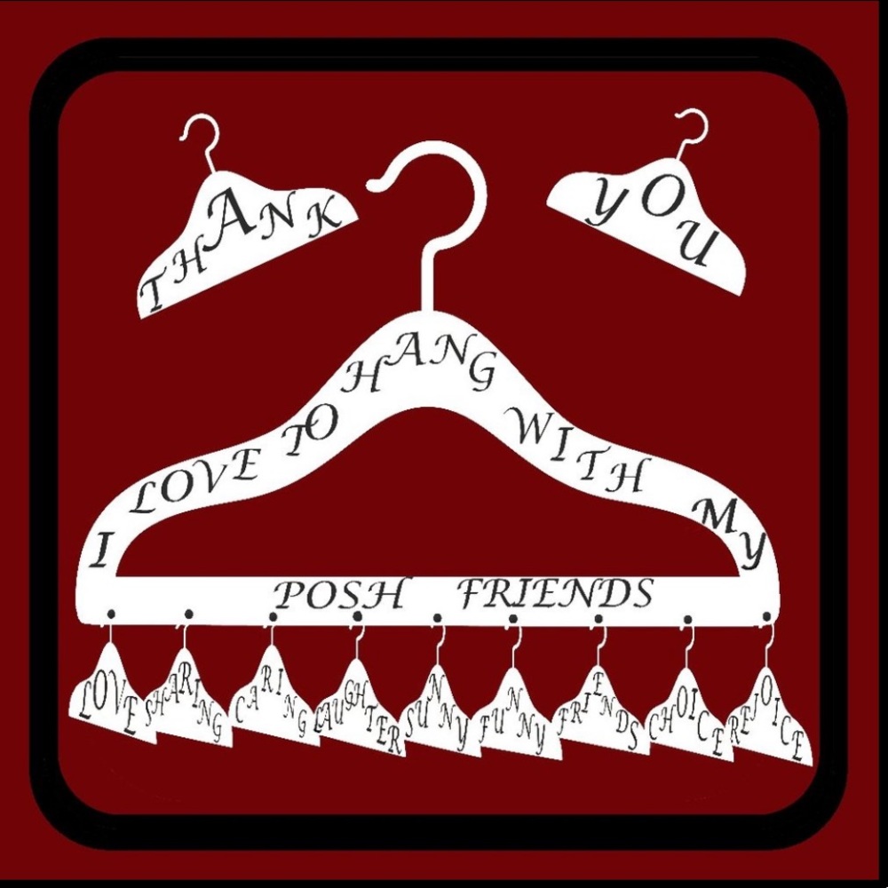 100 (2x2 Inch) Square Stickers, Posh Hanger High Gloss, Thank You - Picture 2 of 2